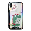 Top Nice Tempered Armored Glass laser Light Dinosaur Mobile Phone Cases Cover