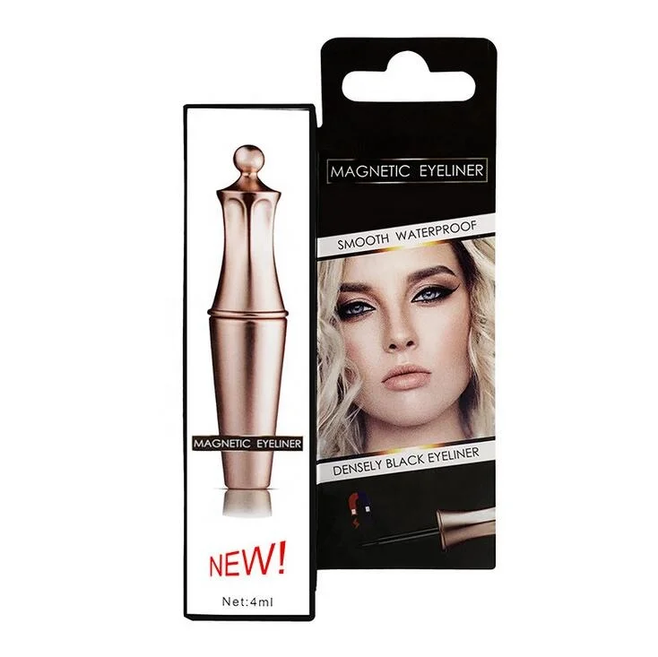 

Rose gold tube Magnetic Eyeliner, Magnet False Eyelash Special Eyeliner Long Lasting Waterproof Eyelash Makeup