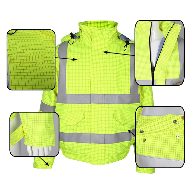 Safety High Color With Reflective Tapes Jacket For Coal Mine Workers