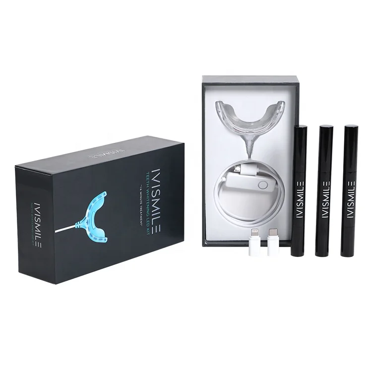 

Hot Sales in USA 2021 Teeth Whitening Kits Private Logo UV Light Kit Teeth Whitener