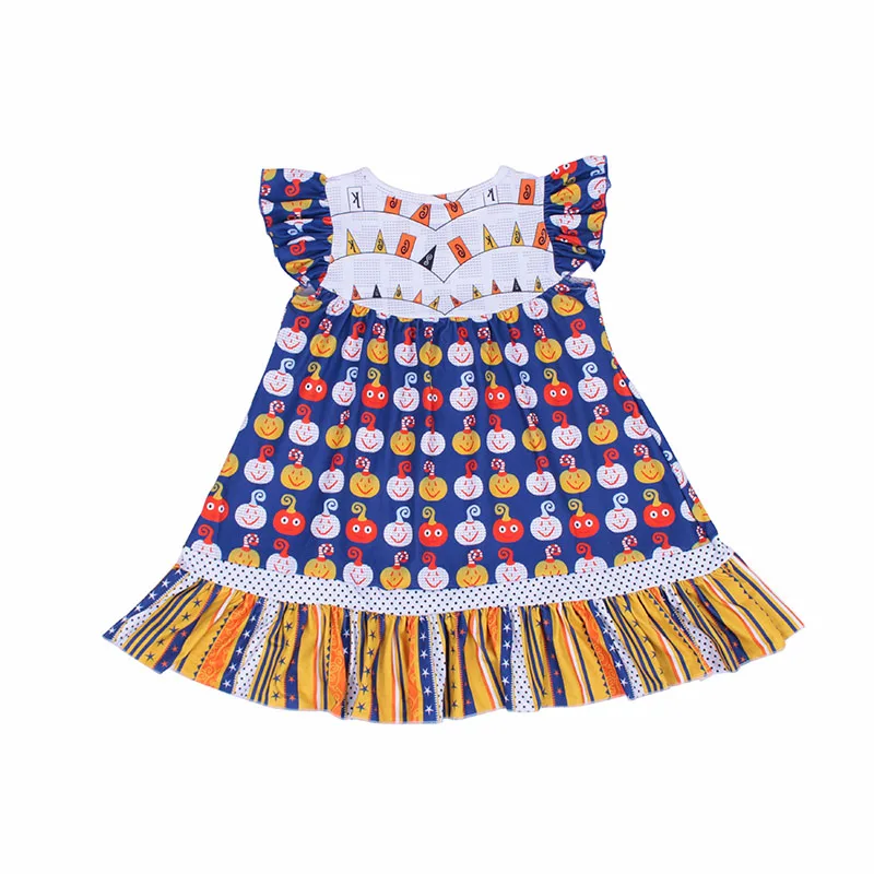 

High quality Kids Clothes Pint Pumpkin Baby Dress For Kids Girls Princess Dress, Picture