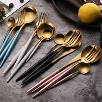

4Pieces Gold Plated Flatware Portugal Stainless Steel Cutlery Set