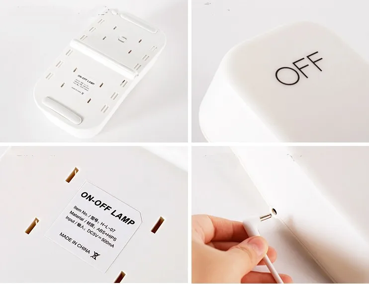 Novel LED baby night light with ON-OFF button shape and gravity sensor