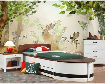 Kustom Ruang Anak Anak Tidur Tema Restoran Wallpaper Bunga