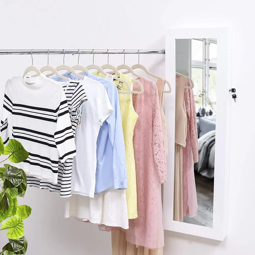 
50 Pack Dress Notches Space Saving Non Slip Beige Velvet Coat Shirt Dress Suit Clothes Hangers 