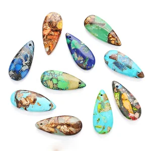 MeeTee Natural Stone Pendant Beads Craft for DIY Charm Jewelry Making Earrings Necklace Supplies sets H-J133