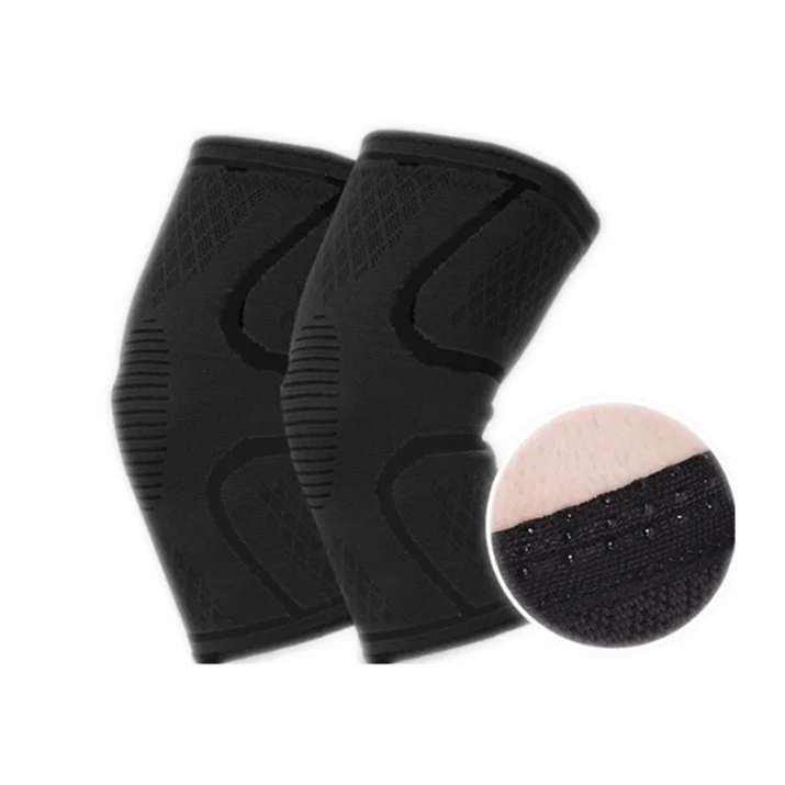 

Sports knee Support Pad High Compression Silicone Padded Knee Sleeve Brace#HX-17, Black;blue;red;green;orange;yellow .etc