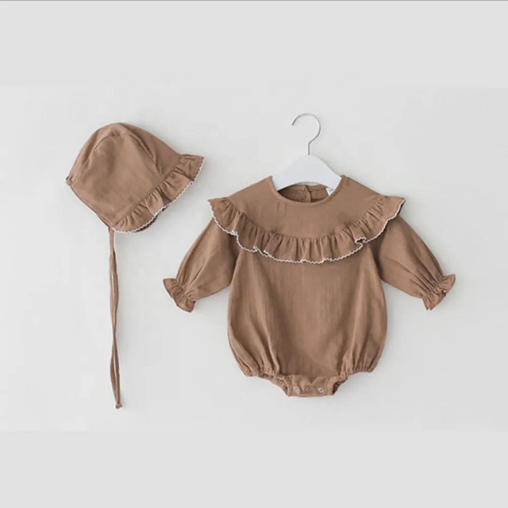 

fashion girls baby organic linen rompers, As the pic show