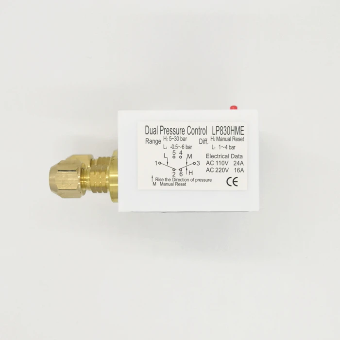 Dual Pressure Control Switch Refrigeration LP Auto HP Manual Reset 