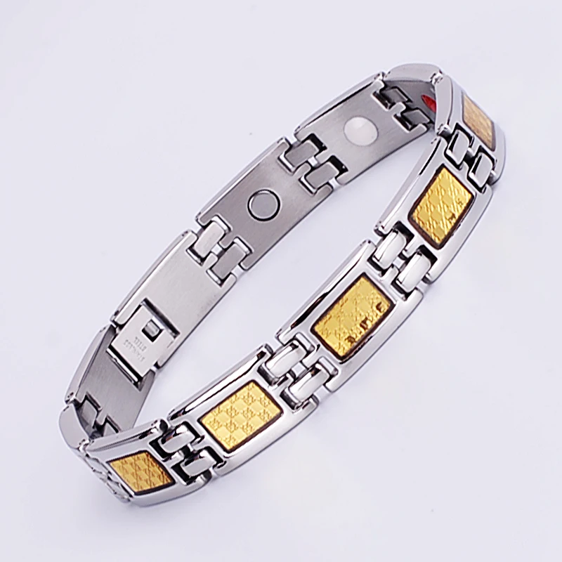 

High quality stainless steel titanium steel bio energy health blood pressure japanese magnetic bracelet, Gold /rose gold / silver /black plating , customized is available