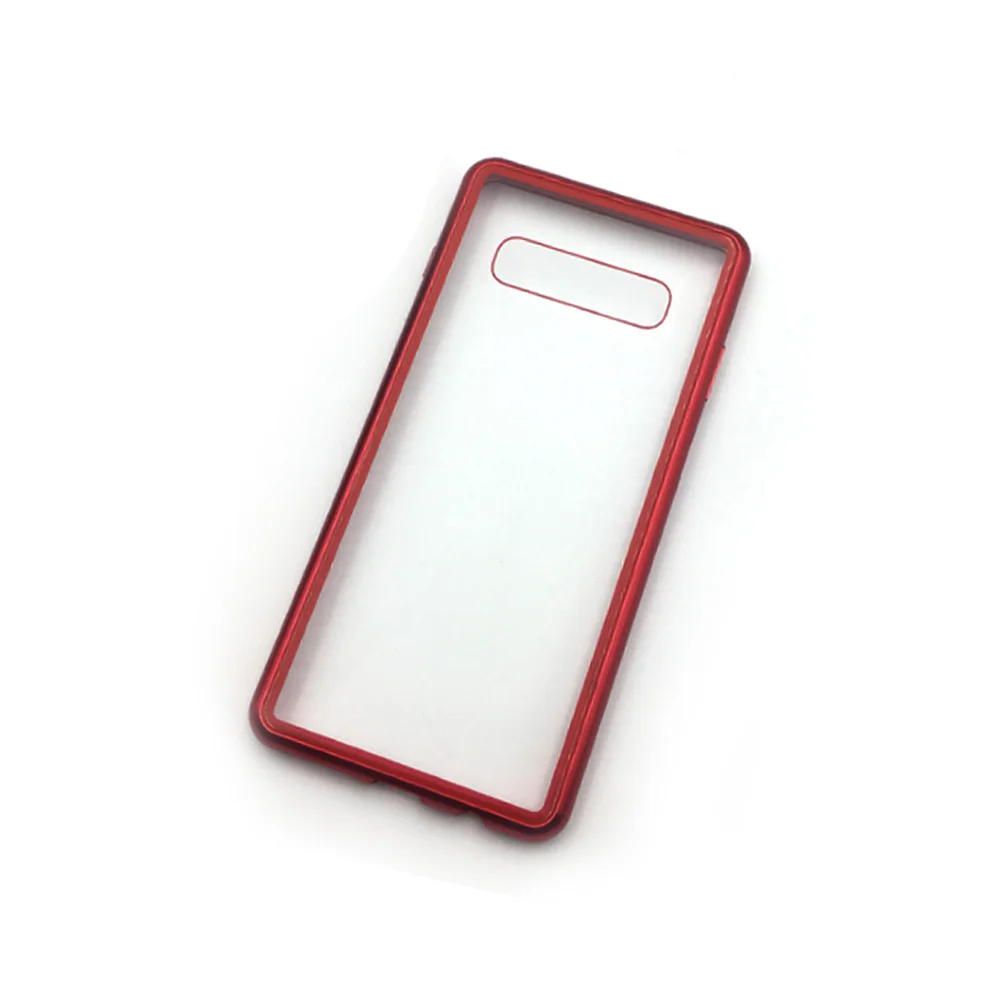 In stock Magnetic full Metal Tempered Glass cover For Samsung S10Plus S10 S10lite flip cell phone case