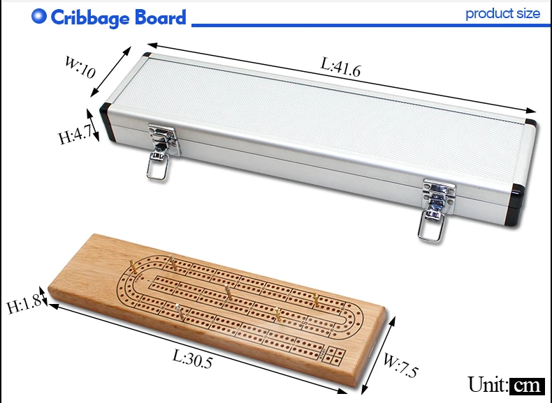 Premium Wooden Cribbage Board Game With 3track Classic Cribbage Board