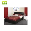Black modern full size newest bedroom leather bed set