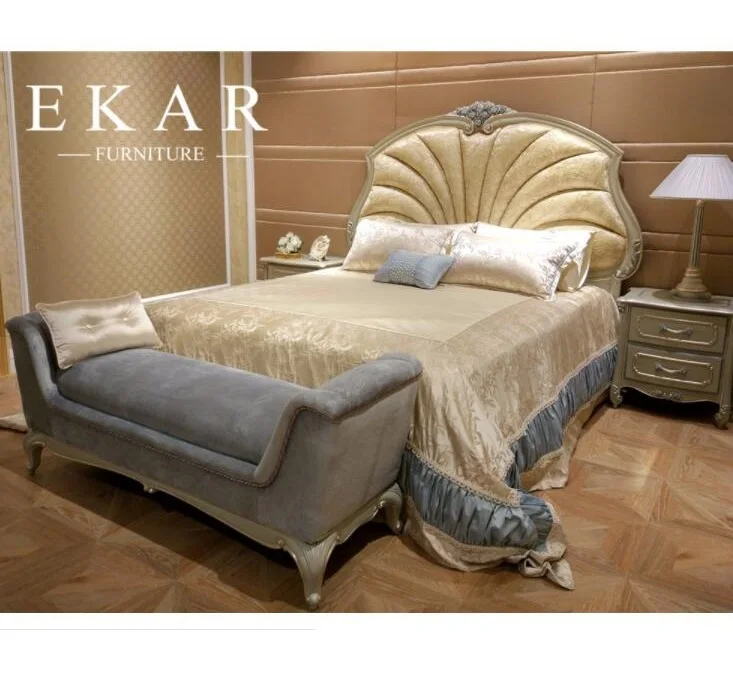 Luxury Bedroom Set Shell Shaped Headboard Italian Bed Room Furniture Luxury Bedroom Set Shell Shaped Headboard Italian Bed Room Furniture