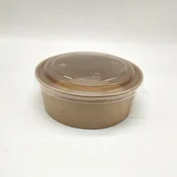 

Eco-Friendly Disposable Take Away Kraft Paper Salad Bowl