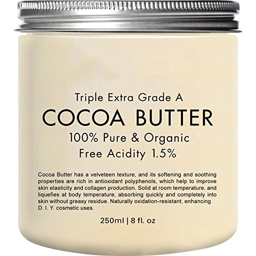 
Private label best price 100% pure unrefined raw cocoa butter for skin care hair care 