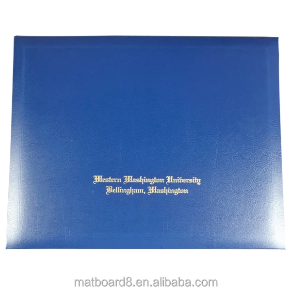 Graduation certificate university diploma folder, pvc diploma certificate cover