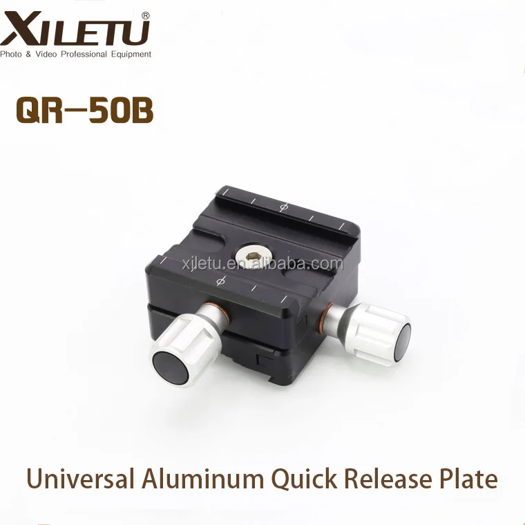 

XILETU Hot sales QR-50B AluminiumTripod Quick Release Plate Clamp For Arca Swiss Compatible Plate Tripod, Black