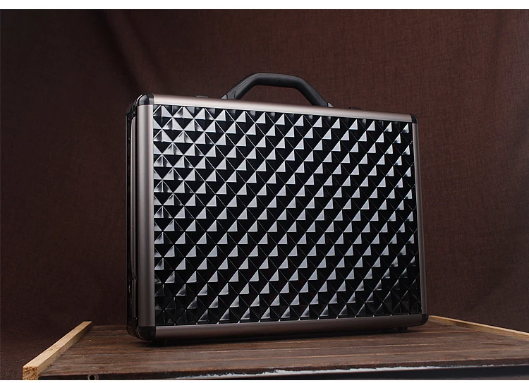 Fashion Hard Document Envelope Black Argyle  Men  Lawyer  Briefcase 