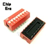 (CHIPERA) Toggle switch 8 digits 8P flat dial DIP-6 2.54mm pitch DIP switch Top dial red ELECTRONIC COMPONENTS ICs