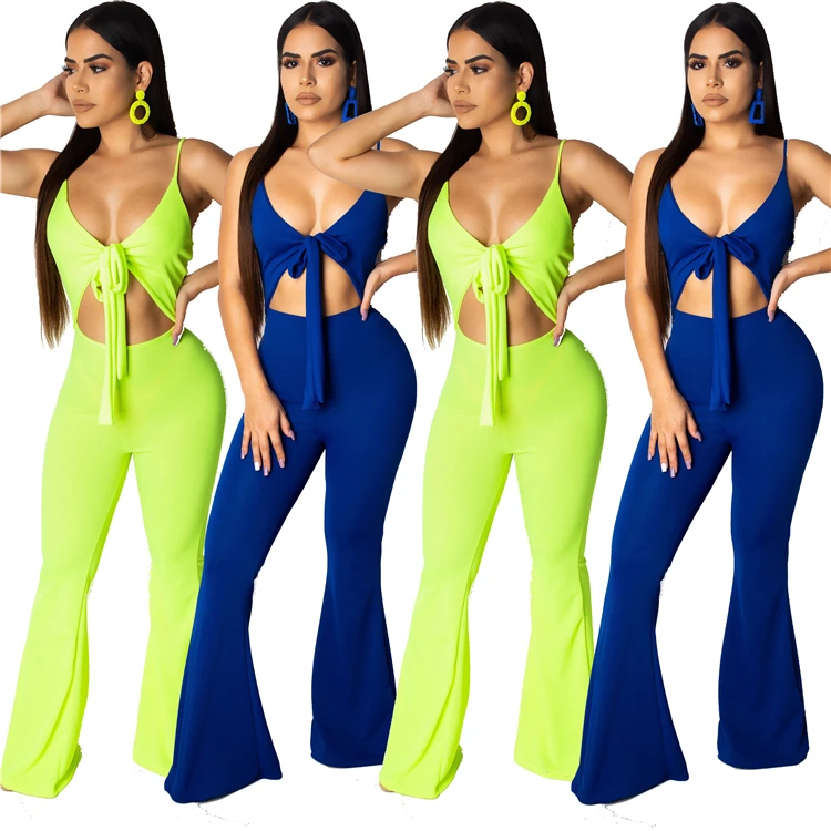 

0625M0254 Summer sexy wholesale Solid color strap off shoulder jumpsuit for woman, N/a