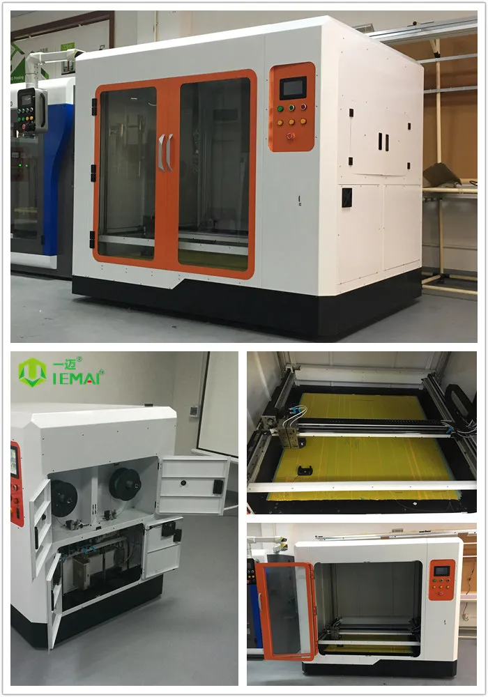 Large Format 3D Printer 1000x1000x1000 Mm Industrial 3d Printer , professional FDM 3 D machine 1m