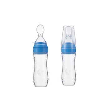 Silicone Feeder 120ml Squeeze Rice Cereal Bottle Soft Head Bpa