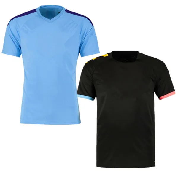 

Free shipping to Manchester Sterling football jersey 19/20 season man and women Kun Aguero Silva city soccer shirt, Black;blue