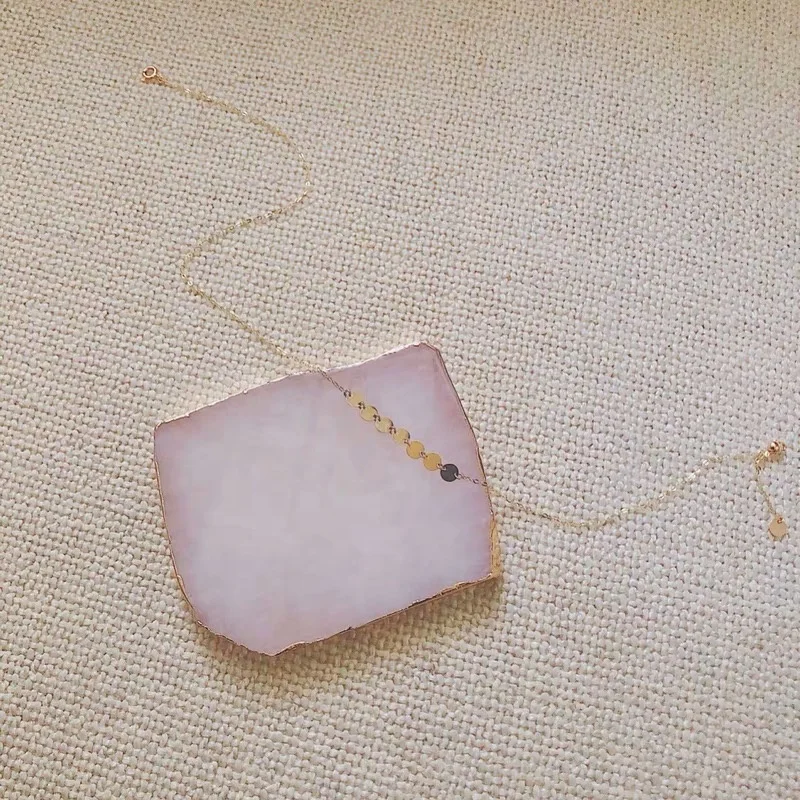 
Dia 100% Natural Gold Plated Agate Sliced Coaster 