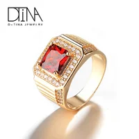 

DTINA Fashion Costume Popular Jewelry Precious Diamond Around Gem Stones Rings For Men