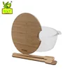 Oven safe cooking bamboo lid and shovels glass pot