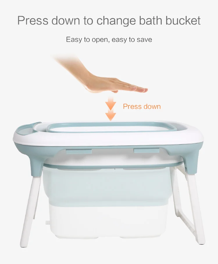 Baby Folding Tub,Infant Collapsible Portable Shower Basin With Non Slip