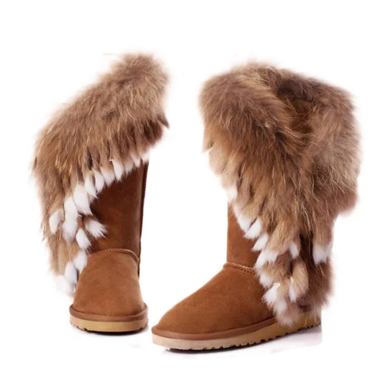 real fox fur boots