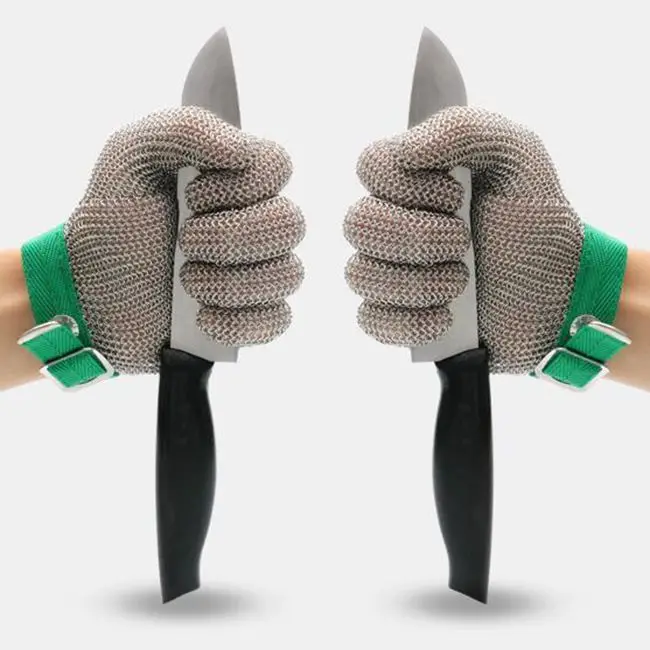 Stainless Steel Wire Mesh Work Gloves Metal Handling Gloves Saw Proof