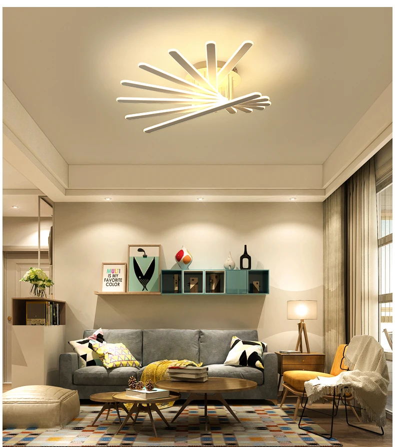 Luzes de Teto para Sala Lâmpada do Teto Setor Nova Chegada Estar Quarto Iluminacion Ac85-265v Superfície Montado Fixtuers Led 6 Setor nova chegada led luzes de teto