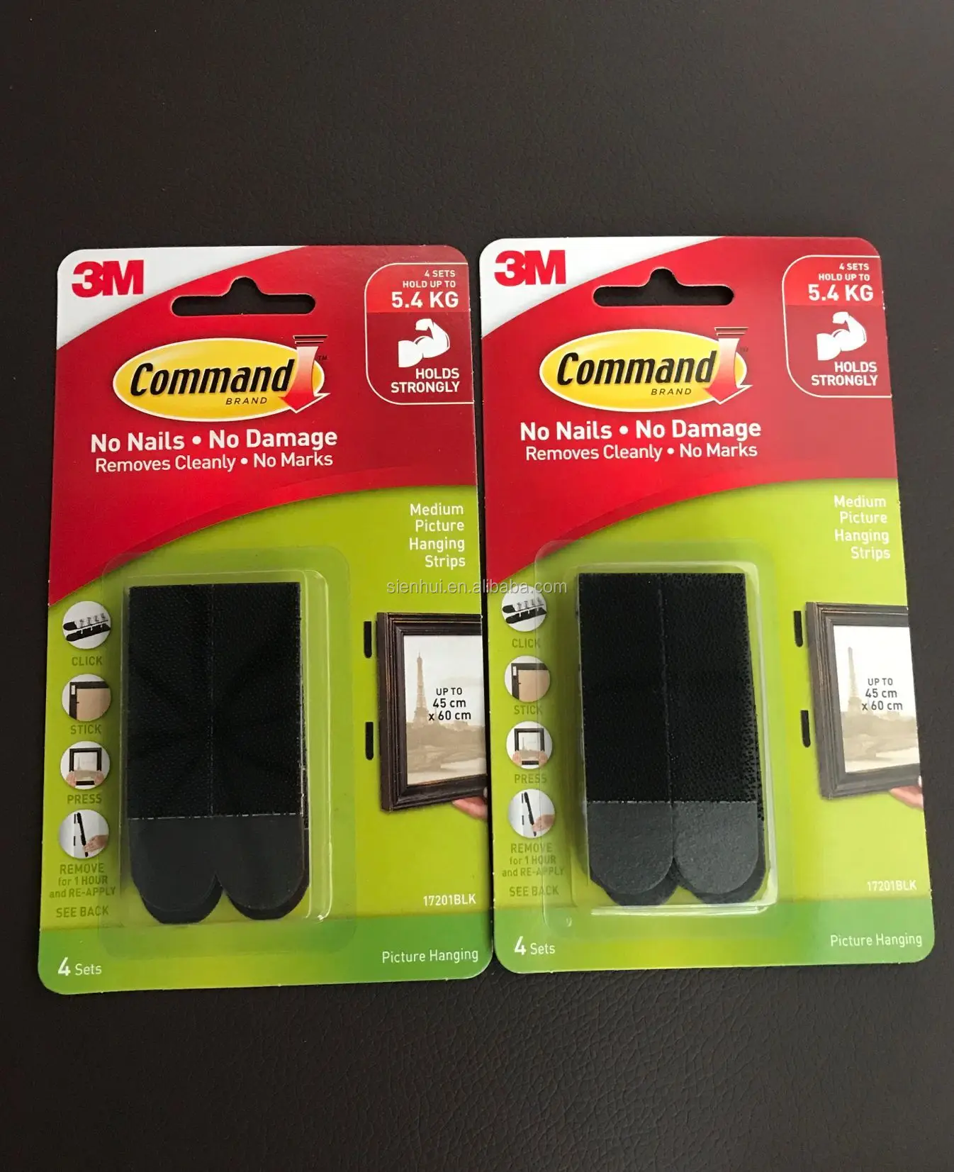 3M Command Black Medium Picture Hanging Strips