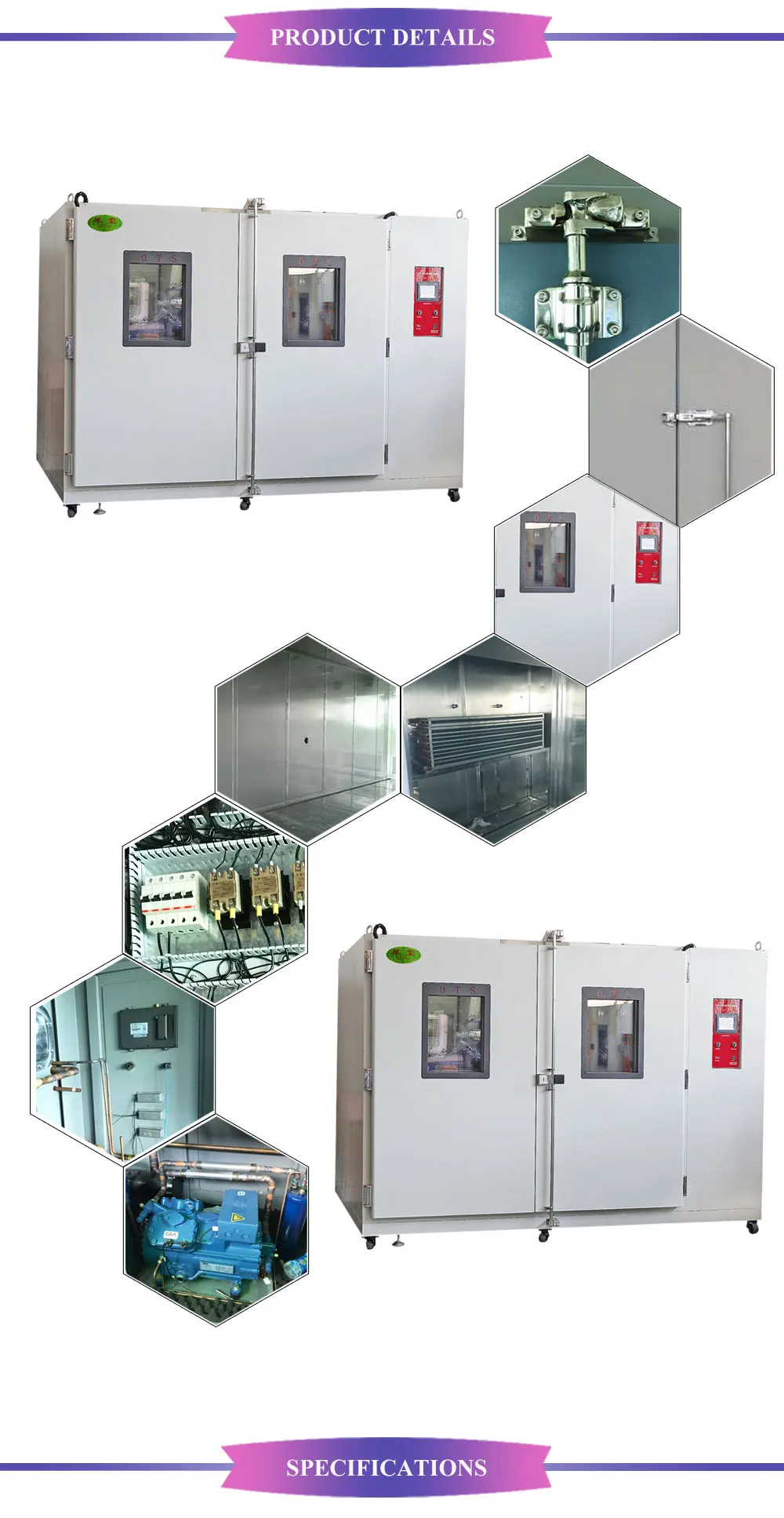 Large Programmable Temperature Humidity Environmental Chamber Walk in Climatic Stability Test Chamber