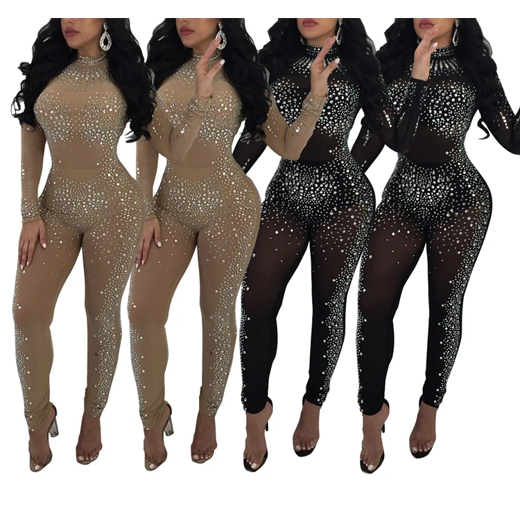 

Fashionable wholesale jumpsuits rompers women long sleeve pants made in China, N/a