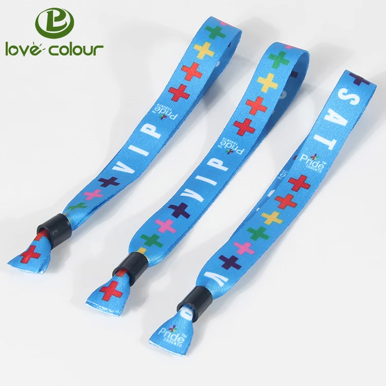 Wristbands with plastic one way lock