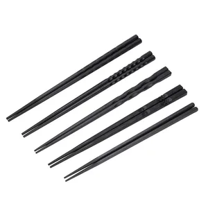 Image of Chopsticks alloy non-slip sushi food bar ribs stick Chinese gift reusable chopsticks