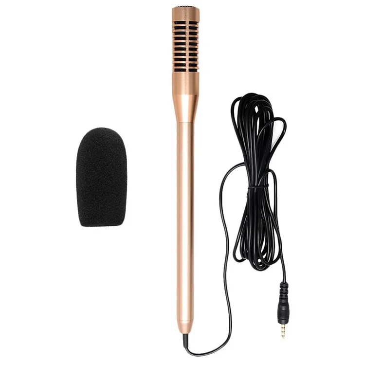 

New BUB MA-P68 phone interview microphone micro hi-fi movie directed microphone cell phone, Black;golden