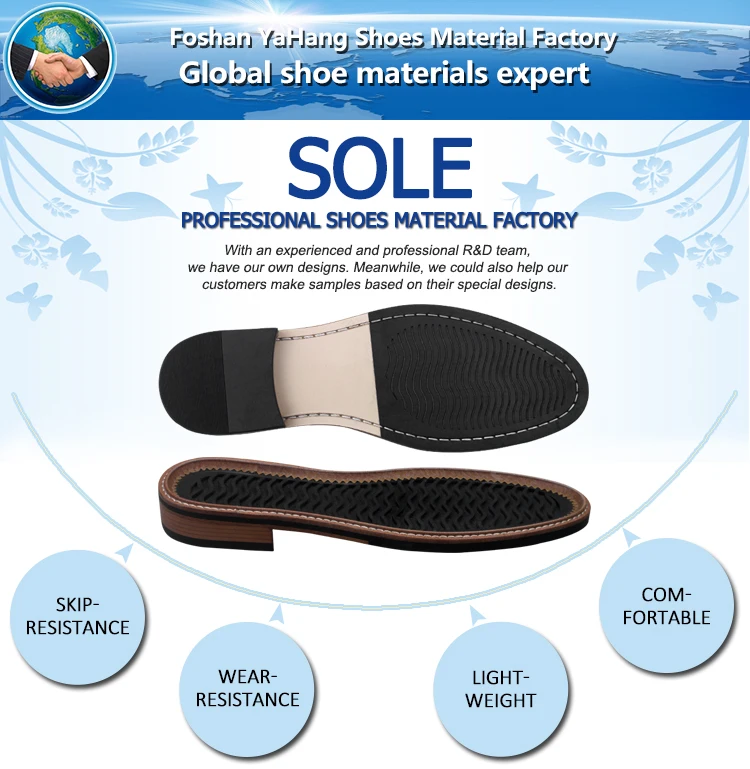 Italian Style Men's Leather Shoes with Rubber Outsole