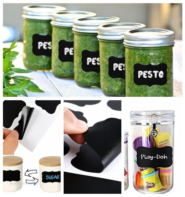 Selfadhesive Chalkboard Labels For Jar / Glass 87*50mm/labelstick On