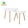 china wooden modern white sofa side small folding nesting tables set