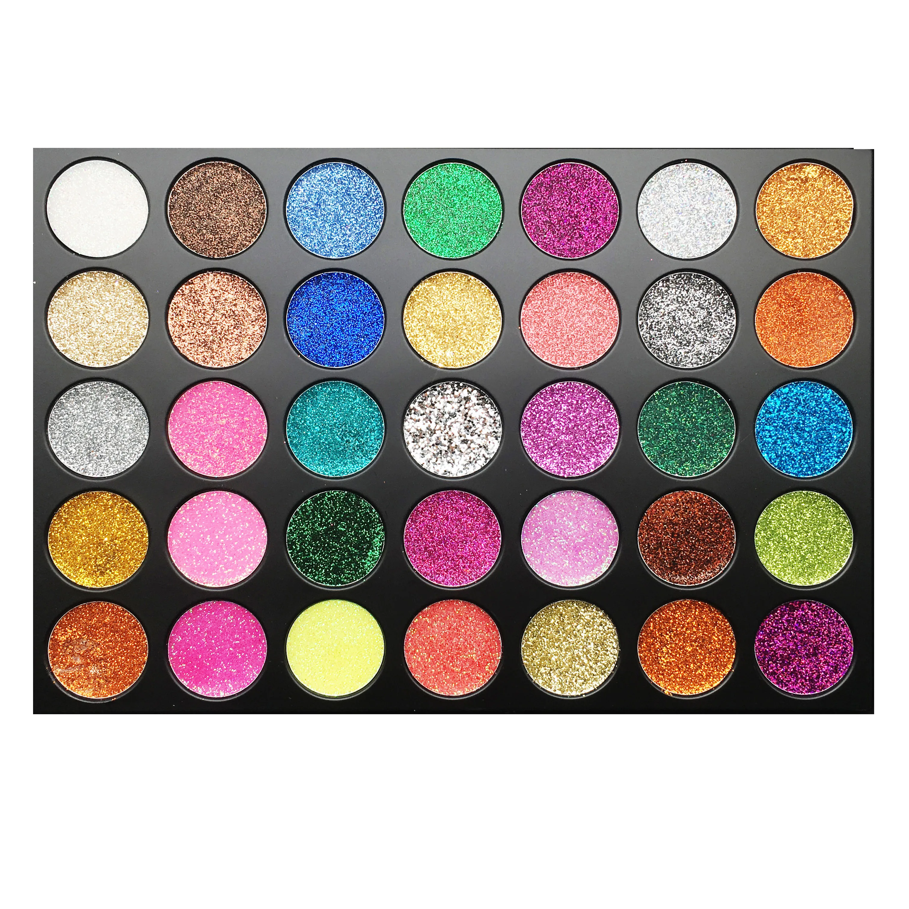 

custom make private label wholesale 35 color glitter loose eyeshadow palette vegan make up eye shadow pallette