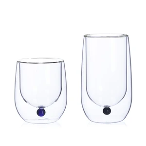 Image of Double Wall Glass 200ml 350ml Beer Glass Borosilicate Cup With Round Ball Coffee Cups Double Wall