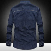 

Competitive price long sleeve casual denim cotton plaid pattern traditional men's shirts