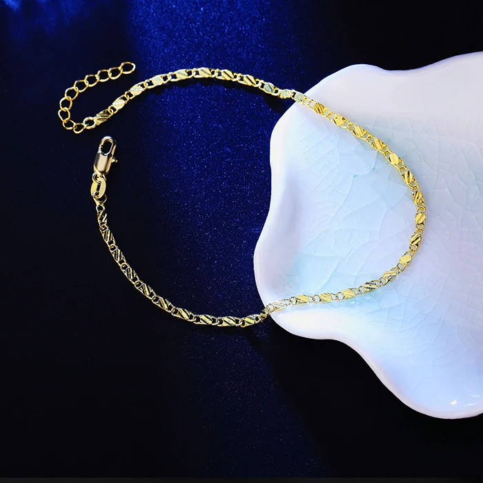 

High Quality women 18k gold plated foot stainless steel anklet, Gold, silver, rose gold