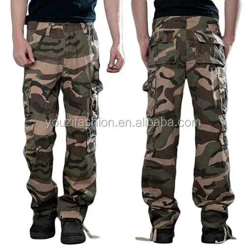 mens cargo camo trousers