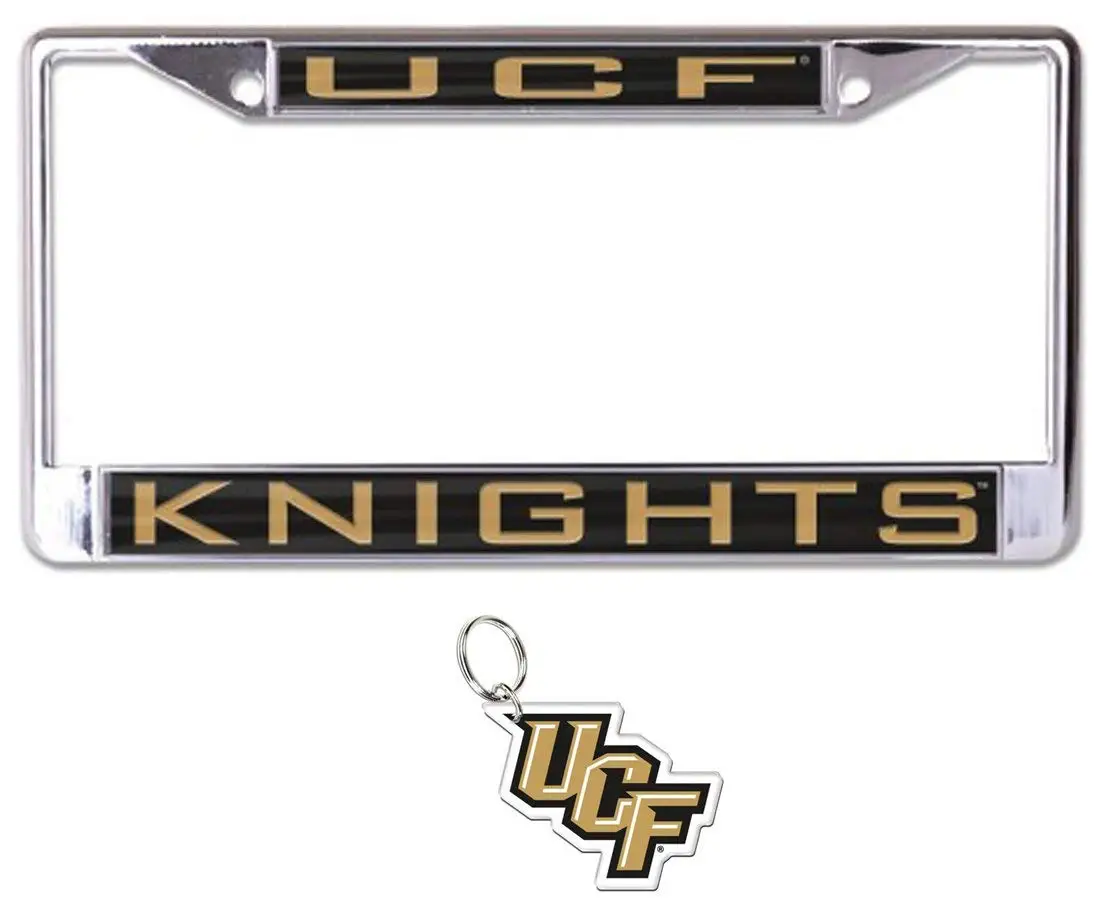 Wincraft NCAA UCF Central Florida Knights Metal License Plate Frame Inlaid Acrylic
